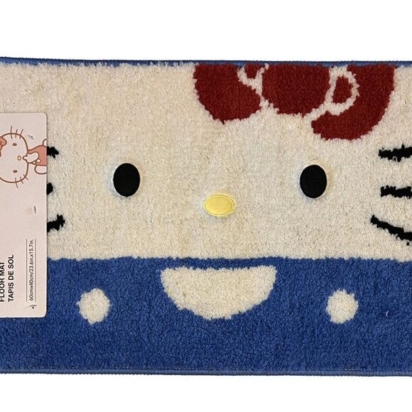 NEW Kawaii Sanrio Hello Kitty Face Rectangular Bath Floor Rug Mat - Picture 1 of 4